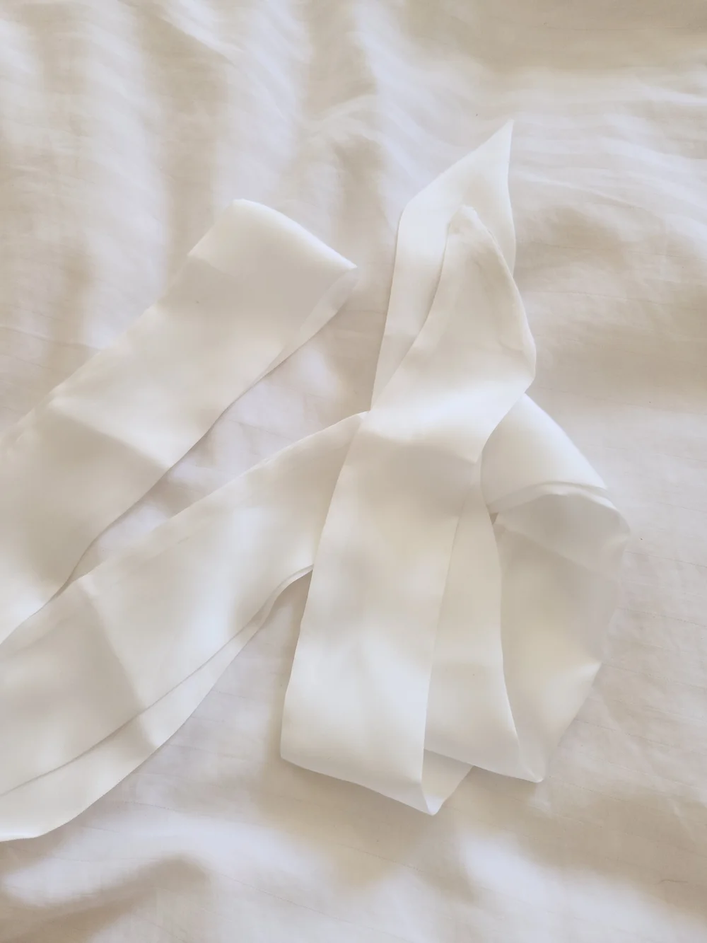 Nordstrom White Lightweight Hair Scarf Tie